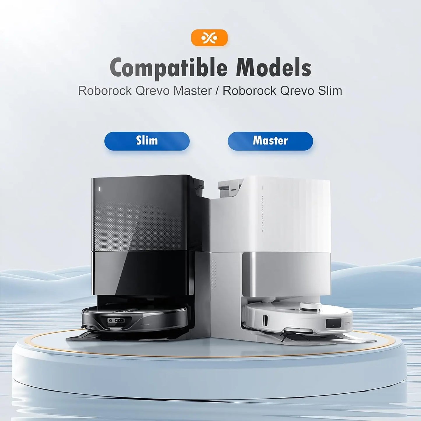 Roborock Qrevo Master / Qrevo Slim Robot Vacuums Cleaner Accessory Main Side Brush Hepa Filter Mop Cloths Dust Bag Spare Part