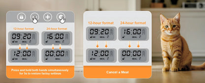 Automatic Pet Feeder Smart Cat Food Dispenser for Wet Food and Dry Food, Cat Automatic Feeder ，Ice box sold separately