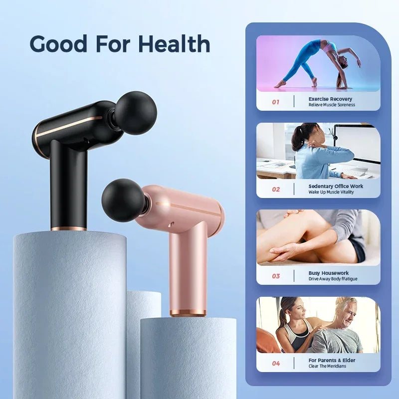 NEW Massage Gun Portable Percussion Pistol Massager For Body Neck Deep Tissue Muscle Relaxation Gout Pain Relief Fitness