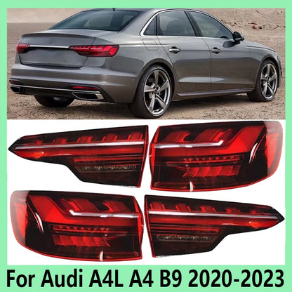 Auto Accessories Tail Light Assembly Turn Light Brake Warning Light Rear Bumper Light For Audi A4L A4 B9 2020 2021 2022 2023
