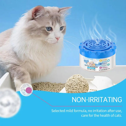Litter Box Deodorizer Odor Eliminator Litterbox Deodorizer Cat Litter Scent Deodorizer Smell Eliminator Odor Absorber Gel