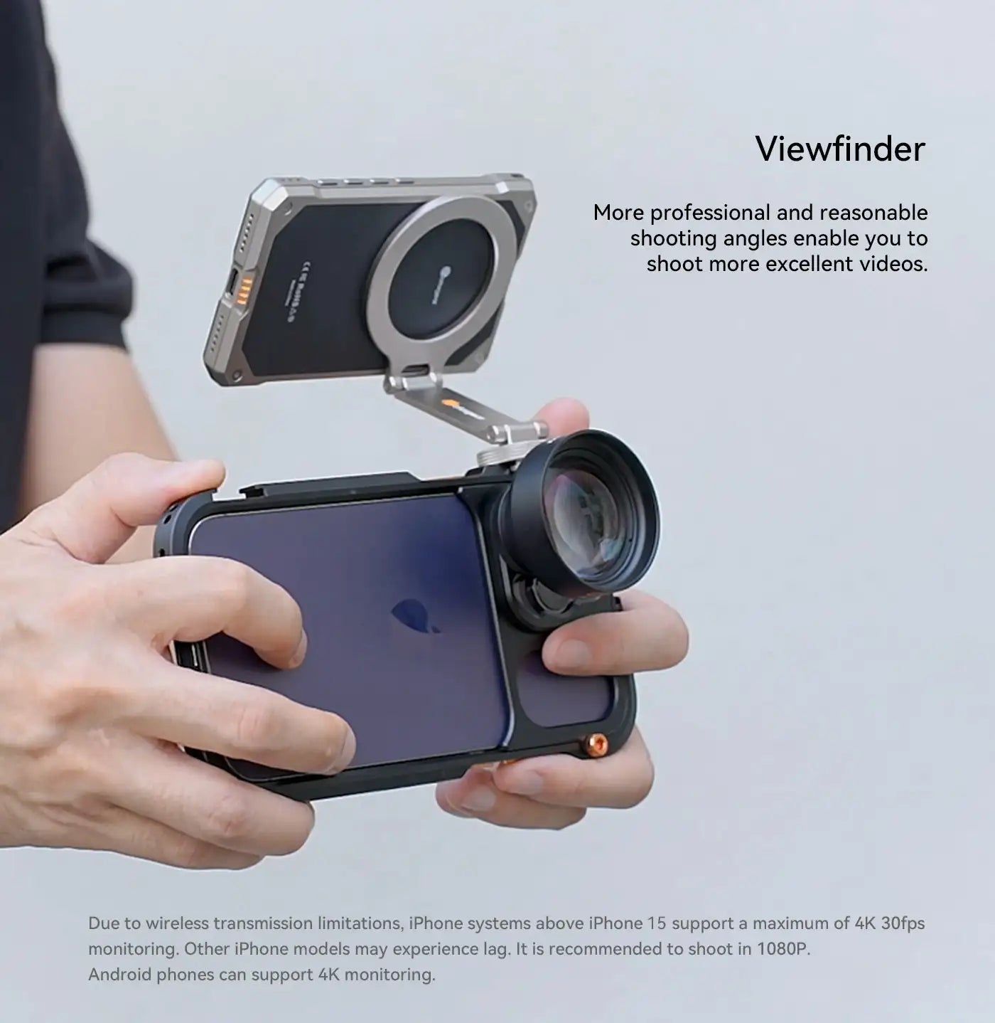 Fotorgear MS01 Selfie Vlog Monitor Screen For Smartphone Magnetic Selfie Screen Display for iPhone Android Phones