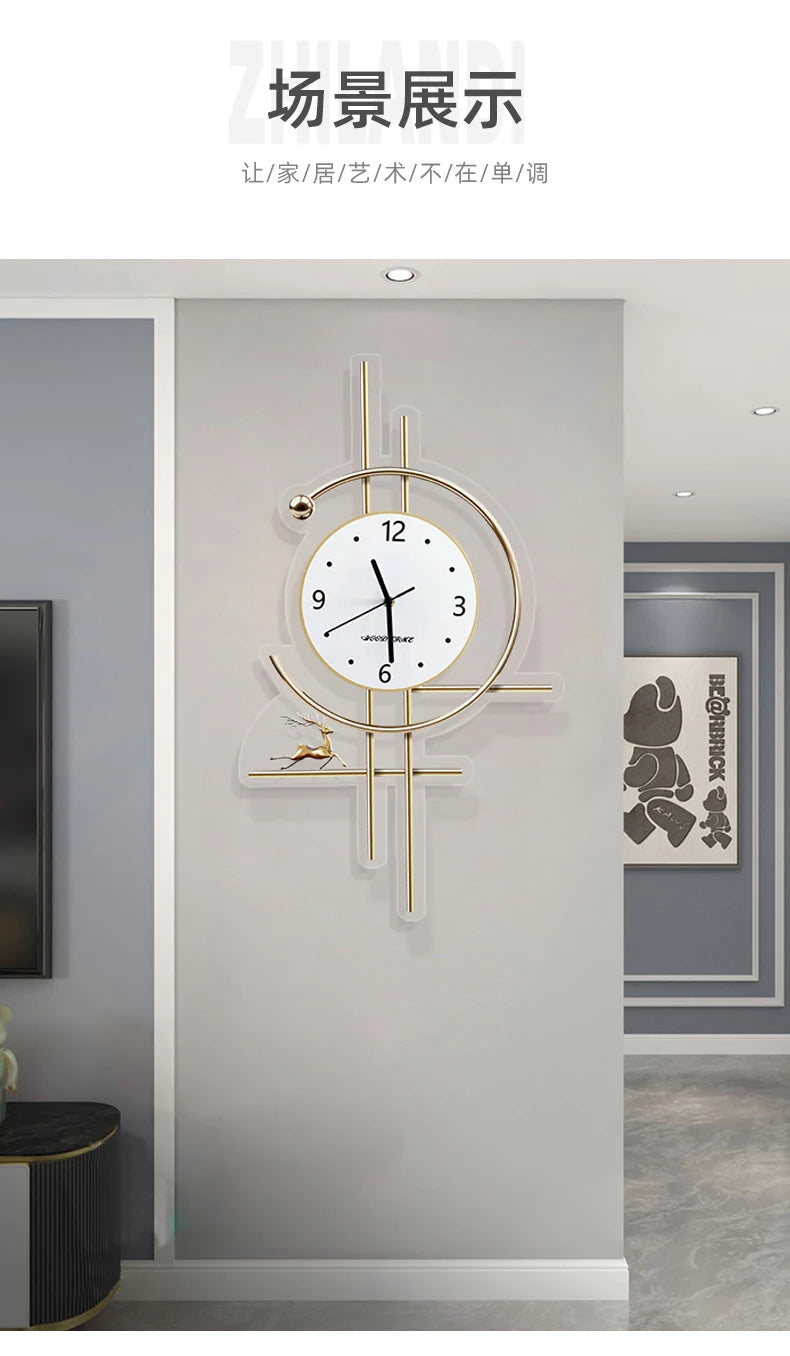 Metal Wall Art Bathroom Wall Clocks Living Room Xenomorph Design Creative Fashion Wall Watch Peacock Horloge Room Decorations