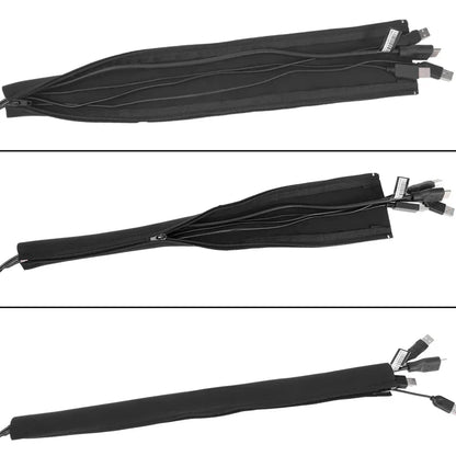 5-1PCS Protable Zipper Cable Sleeve Waterproof Flexible Wire Management Cord Organizers Harness Line Sheath PC Cable Wrap Winder
