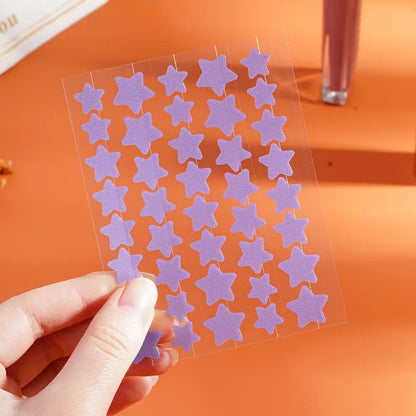40pcs Colorful Star-Shaped PE Pimple Patches - Cute and Invisible Pimple Cover Stickers for Pimple Removal