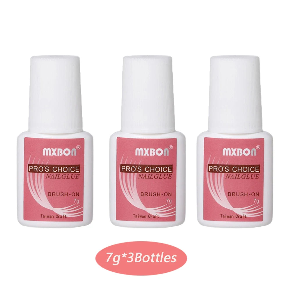 7g Fast-dry Nail Glue Super Strong Adhesive False Nail Glue With Brush Acrylic Nail Tips Rhinestones Sticky Nail Art Bond Glue
