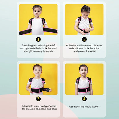 TIKE Children Back Posture Corrector Orthopedic Corset Shoulder Lumbar Wasit Support Correction Kids Teens Straighten Upper Belt
