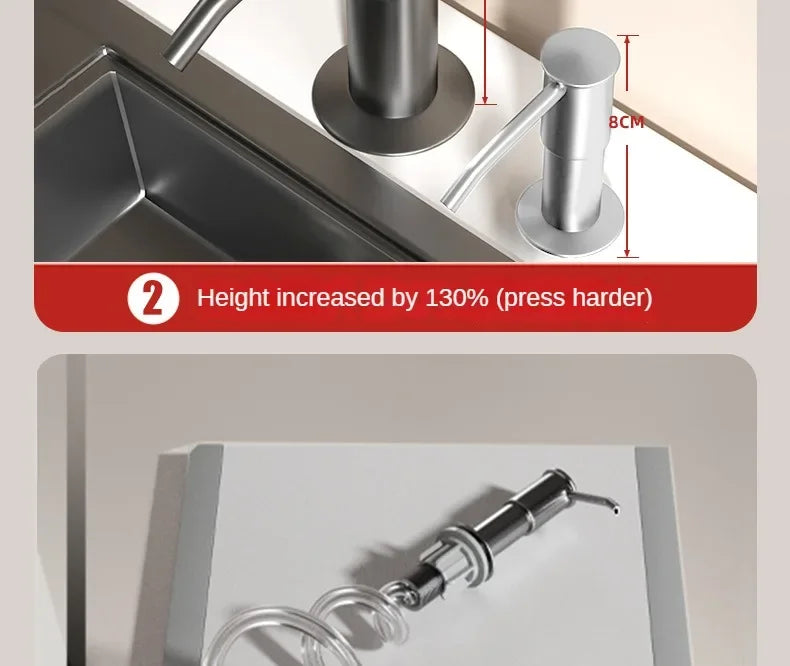 Kitchen Sink Soap Dispenser Detergent Soap Extender Detergent Presser for Detergent and Hand Soap Kitchen Accessories