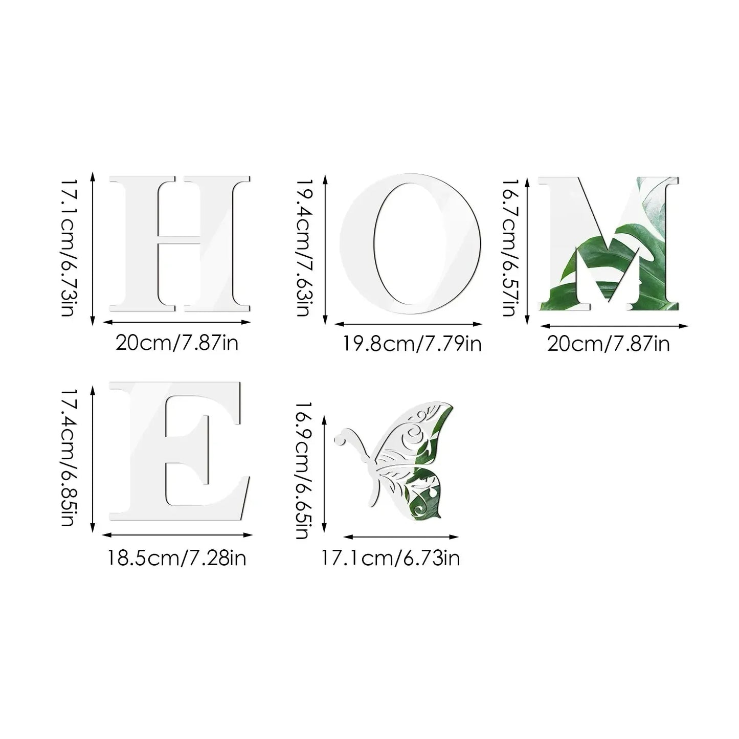 HOME Home Logo 3D Mirror Wall Sticker, Entrance Decoration, Home Decoration