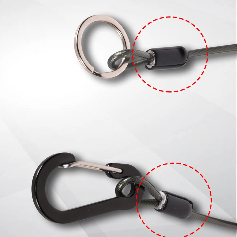 1.2/2m Fishing Missed Rope Anti-Lost Spiral Spring Lure Plier Lanyard Retractable Spring Elastic Rop Fishing Lanyards Outdoor