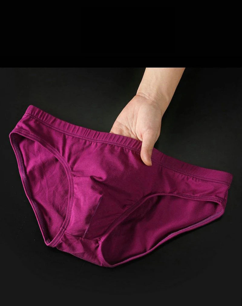 Mens Underwear Briefs Sexy Cueca Calzoncillos Hombre Slip Men Sleepwear Breathable Cotton Solid Color Male Panties Underpants