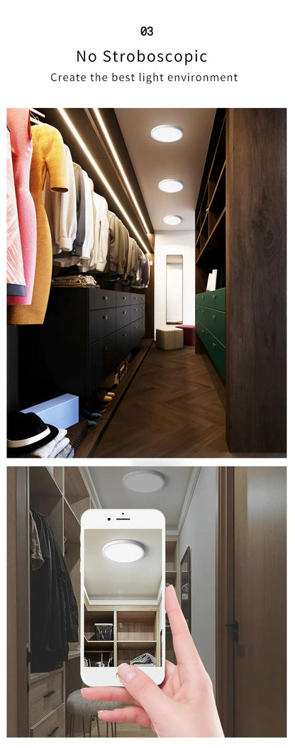 LED Ceiling Light Modern Small Round 6W 9W 13W 18W 24W 110V 230V Led Panel Light For Toilet Porch Utility Room Bathroom Lamps