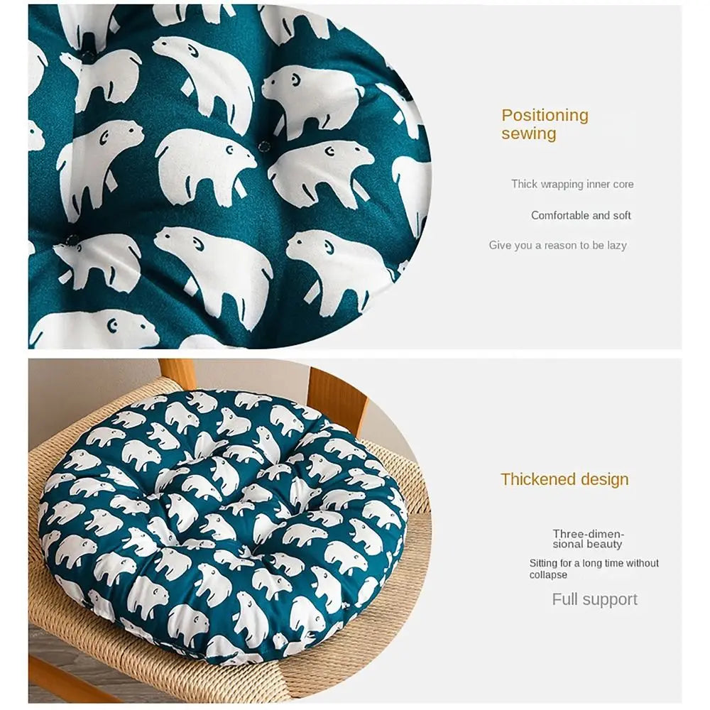 40*40cm Thicken Dining Chair Cushion Warm 10styles Student Seat Cushion Non-slip Round Cushion Student Office Home