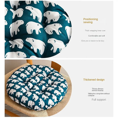 40*40cm Thicken Dining Chair Cushion Warm 10styles Student Seat Cushion Non-slip Round Cushion Student Office Home