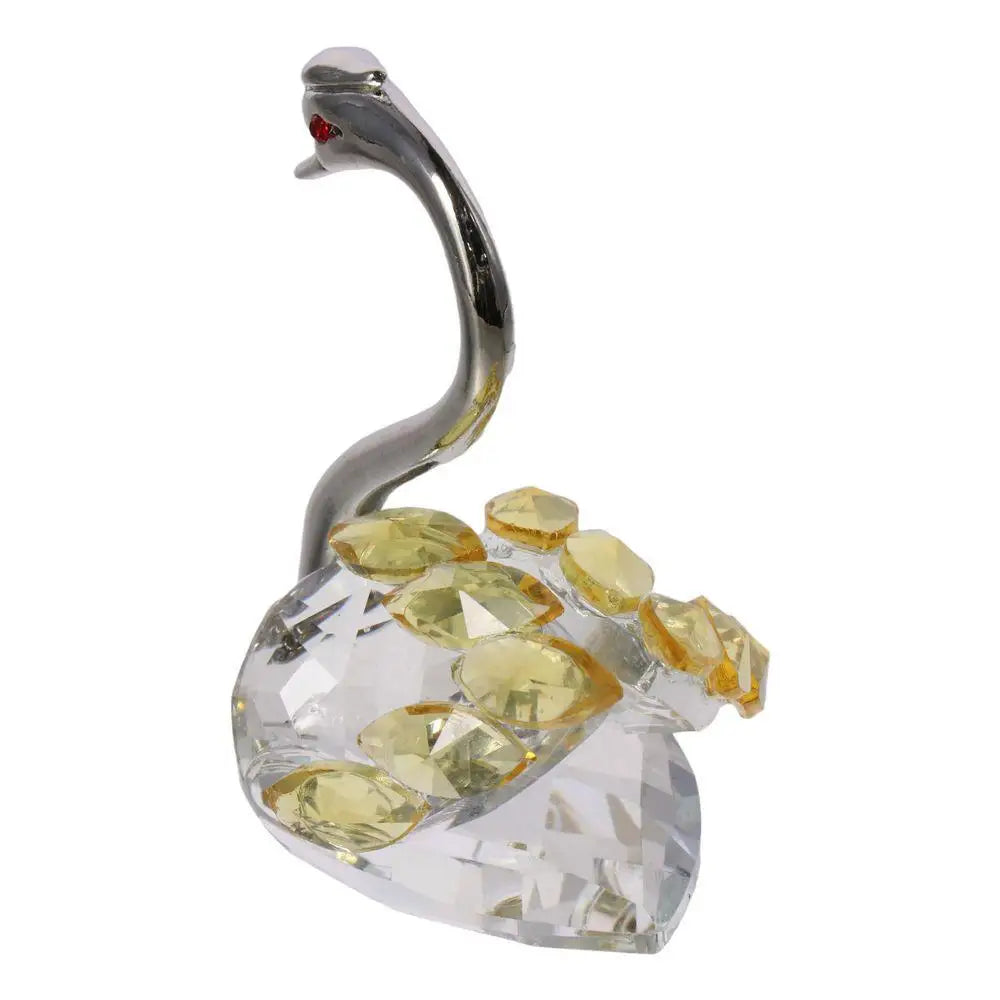 Beautiful Glass Home Decoration, Cute Swan Statue, Home Decoration, Dining Table Family Collection Gift, Home Crystal Decoration