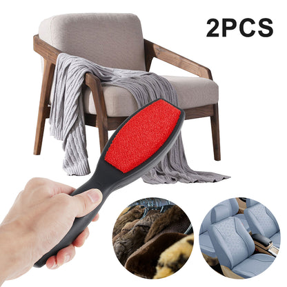 2PCS Cheapest Lint Remover 2 Sided Reusable Electrostatic Woolbrush Cat Pet Hair Remover Fabric Shaver Brush For Sofa Clothes
