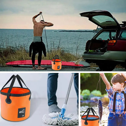 12L 20L Bowl Sink Washing Bag Car Wash Bucket Portable Outdoor Travel Foldable Water Multifunction Folding