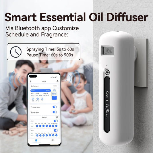 Smart Essential Oil Diffuser Home Plug In Diffuser With LED Screen Visual Intelligent Control with Timer for Home Office Hotel