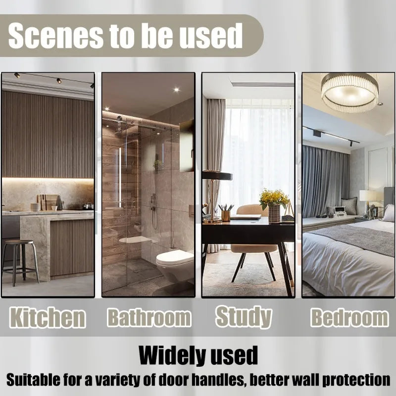 1/10Pcs Door Stops Silicone Door Handle Buffer Wall Protection Doorknob Bumper Furniture Protected Crash Pads Shockproof Rings