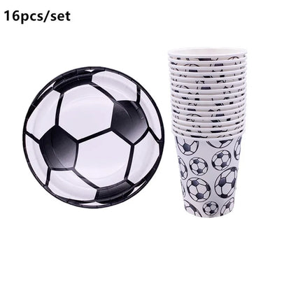 108*180cm Football Tablecloth Party Supplies Disposable Plate Tableware Party Birthday Party Decor Kids Boy Soccer Party Supplie