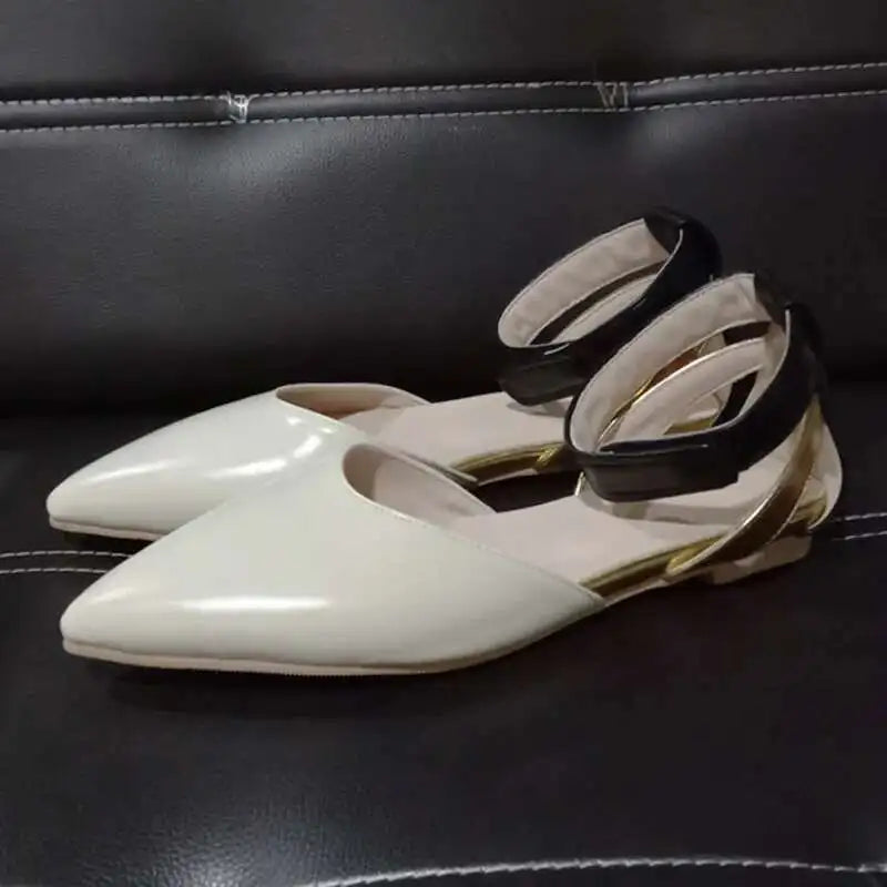 Pointed Toe Women Sandal Casual Flat Heel Shoes Fashion Hook Loop Ankle Buckle Women's Sandal Trend 2025 Shoes