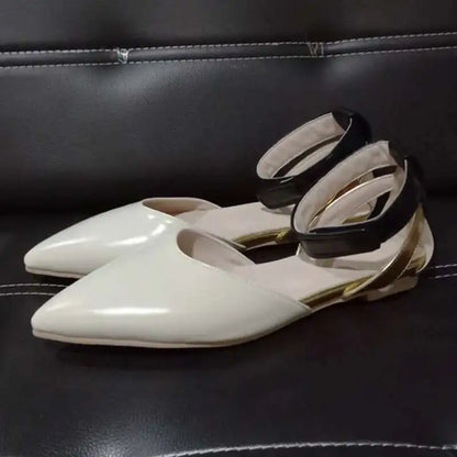 Pointed Toe Women Sandal Casual Flat Heel Shoes Fashion Hook Loop Ankle Buckle Women's Sandal Trend 2025 Shoes