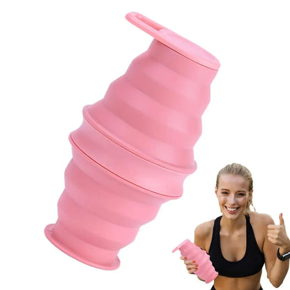 Foldable Water Bottle Silicone Reusable Water Bottles Reusable Portable Lightweight Folding Water Bottles Portable Leak Proof