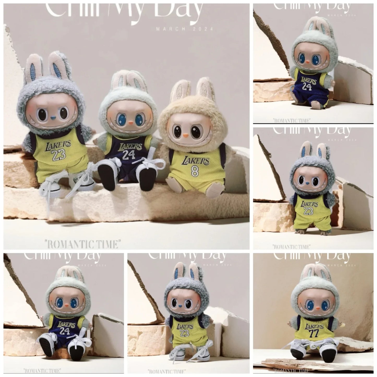 Labuibu Only Selling Clothes 17cm First Second Generation Labubu Basketball Clothes Cute Doll Decoration Handmade Doll Clothes