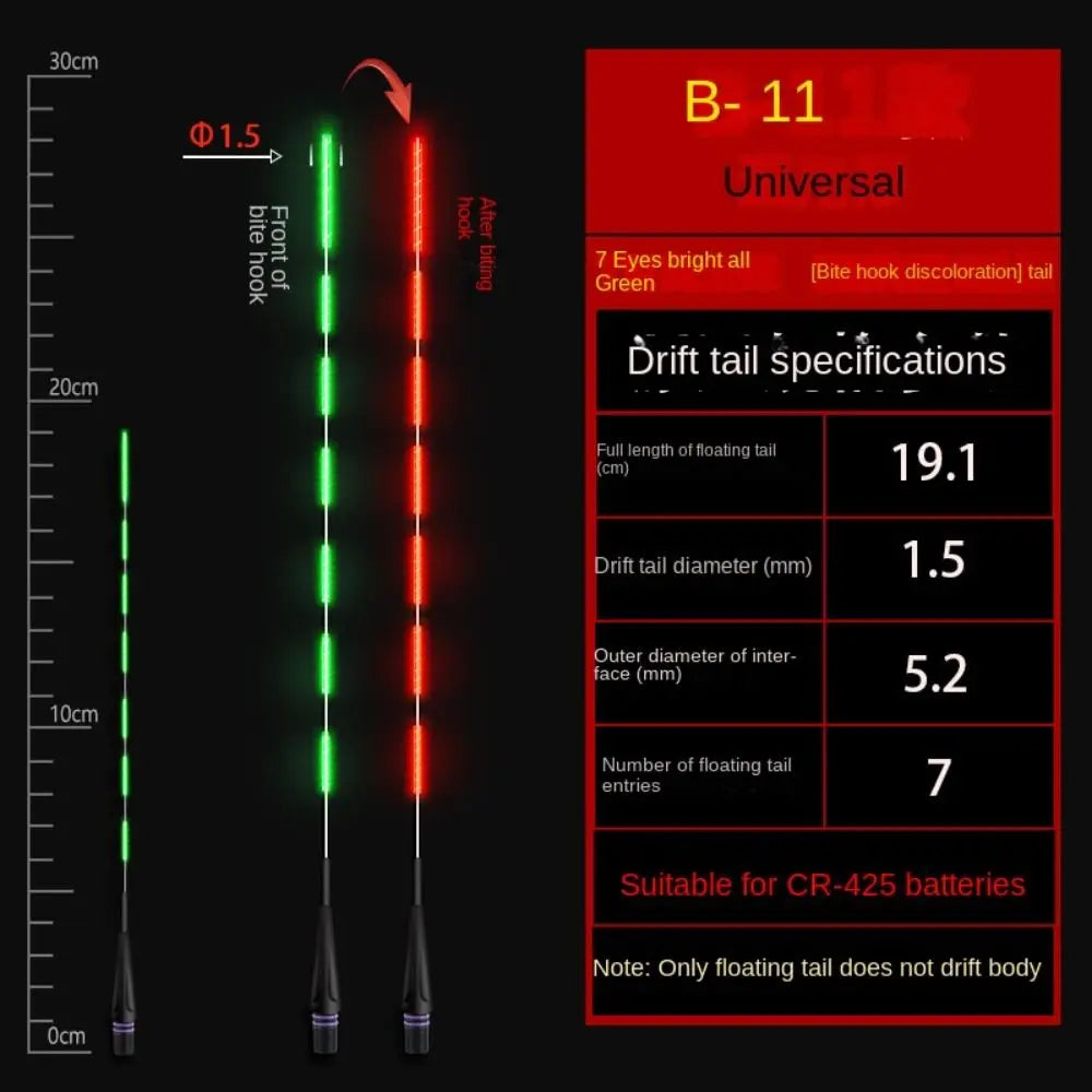Ultra Sensitive Luminous Electronic Float Tail Electronic Floats Buoy Smart Float Top Gravity Induction Electronic Tail Drift