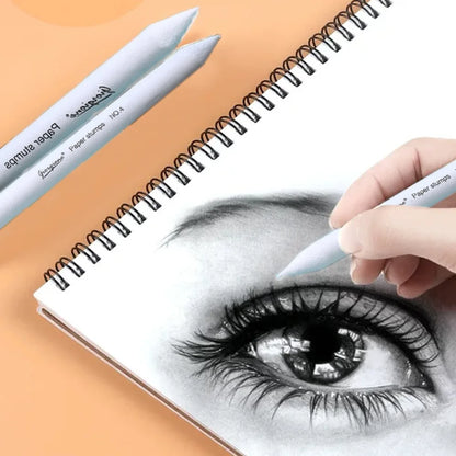 7Pcs/Set Professional Blending Stumps Paper Painting Art Supplies Art Blenders Sandpaper Pencil Durable White