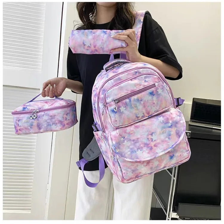 Children's Accessories Fashion Bags For Primary School Backpack Set Student Pencil Bag Food Bag Set Kids Bookbag 3pcs/Set