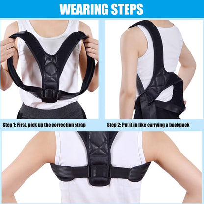 Back Posture Corrector Trainer Adjustable Shoulder Brace Straight Holder Clavicle Support for Men Women Adult Children Belt