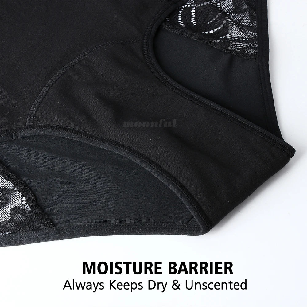 Menstrual Panties Woman High Waist Menstrual Cycle Absorbent Underwear Leak Proof Menstrual Briefs Period Underwear Heavy Flow