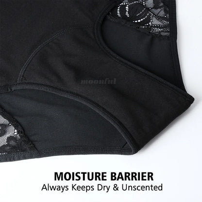 Menstrual Panties Woman High Waist Menstrual Cycle Absorbent Underwear Leak Proof Menstrual Briefs Period Underwear Heavy Flow