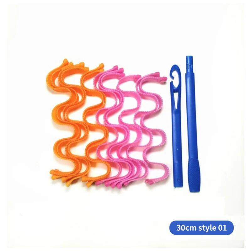 Heatless Hair Curler No Heat Silk Ribbon Hair Rollers Curls Headband Sleeping Soft Lazy Hair Curlers Foam Rod Curling Hair Tools