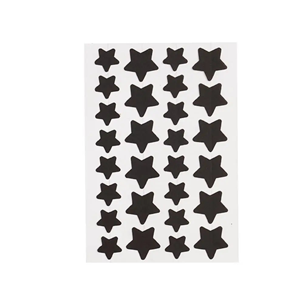 Black Star-Shaped Acne Stickers, Invisible Hydrocolloid Pimple Patches, Blemish Spot Cover Treatment,Skin Care Tool