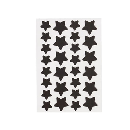 Black Star-Shaped Acne Stickers, Invisible Hydrocolloid Pimple Patches, Blemish Spot Cover Treatment,Skin Care Tool