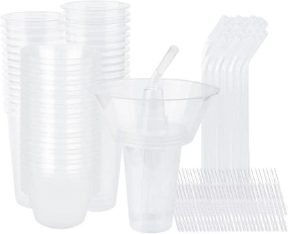 36 Set Disposable Snack Bowl and Drink Cup Set in One for Your Party Takeaway Container for Drink Beverage Transparent  Protest