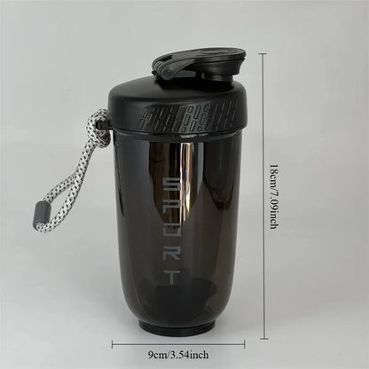 590ml Blender Shaker Bottle with Plastic Whisk Ball BPA Free Plastic Protein Shakes Leakproof for Powder Workout Gym Sport