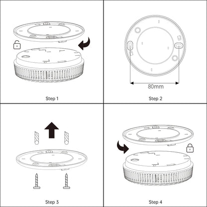 Built-in 10 Year Battery Smoke Detector WiFi Function Tuya Smart Home Parlor Child Room Kitchen Shop Fire Sound Alarm Sensor