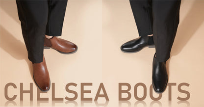 Chelsea Boots High Quality Mens Casual Dress Business Shoes Comfortable Fashion Leather Men Boots