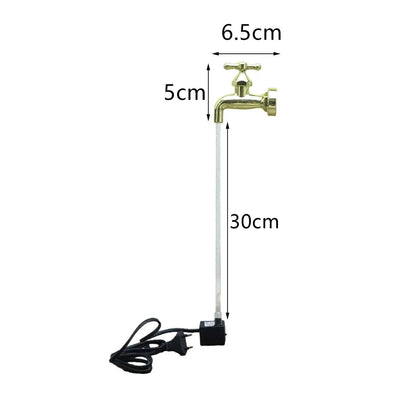 Invisible Flowing Spout Watering Can Fountain Gift Floating Tap Water Fountain for Farmhouse Indoor Housewarming Fireplace Ponds