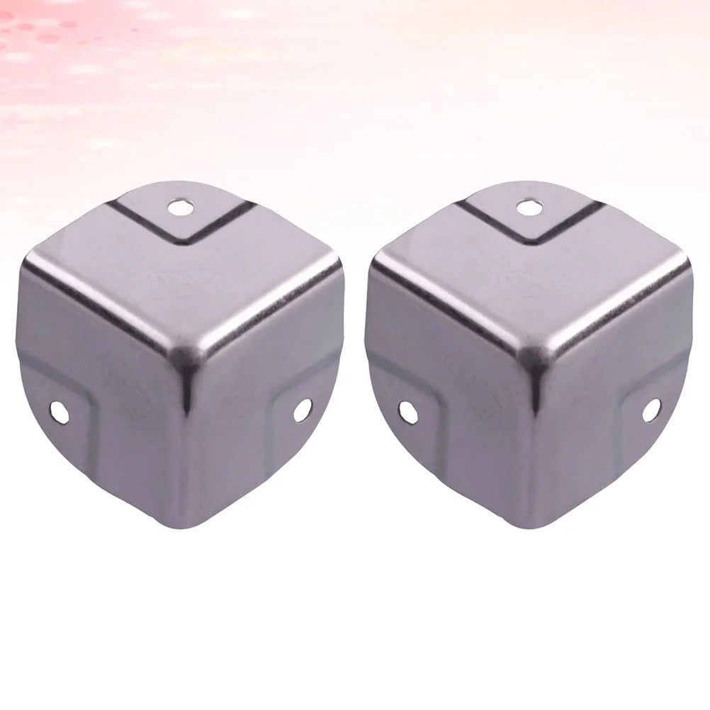 4 Pcs Stainless Steel Corner Protectors Decorative Edge Guards For Furniture Box Wrap Table Guard Hardware Brackets