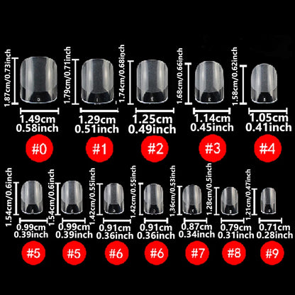 240PCS Short Almond Nail Tips Soft Gel Pre-Shaped Acrylic Nail Tips Half Matte Full Cover Nail Tips Clear Gelly Press on Nail