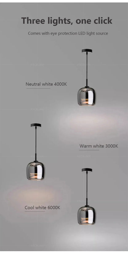 Nordic Glass LED Chandeliers Luxury Pendant Lamp Modern Minimalist  hanging light fixture decorative indoor lighting