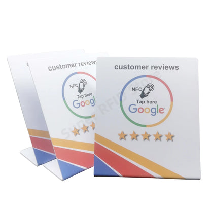 13.56Mhz Programmable Google Reviews NFC Stand Table NTAG 215 NFC Google Review Display