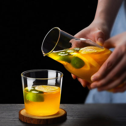 Water Carafe with Tumbler Glass Cold Hot Water Bottle Cup Sets Bedside Water Pitcher High Temperature Resistance Bottle