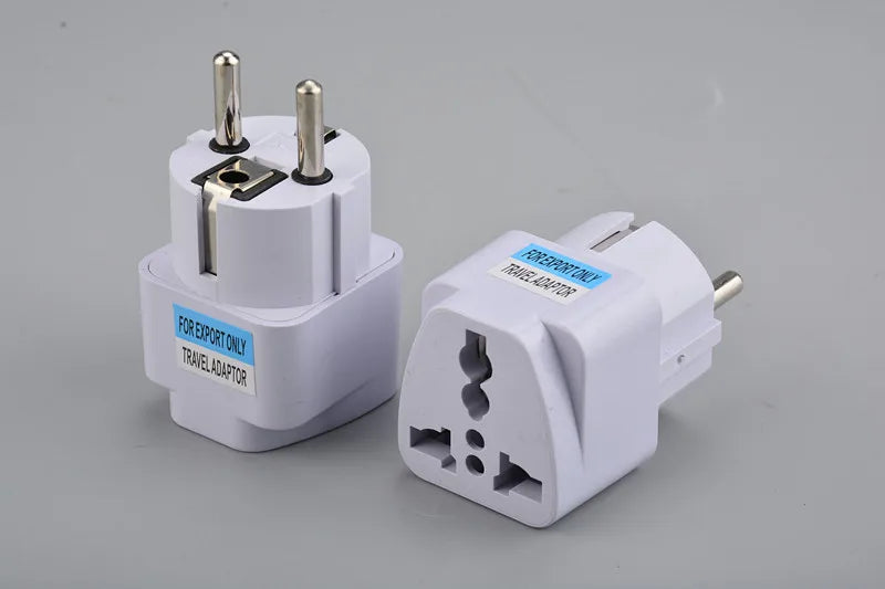 Universal EU Plug Grey Adapter International AU UK US To Euro KR Travel Adaptor Electrical Converter Power Socket Wholesale