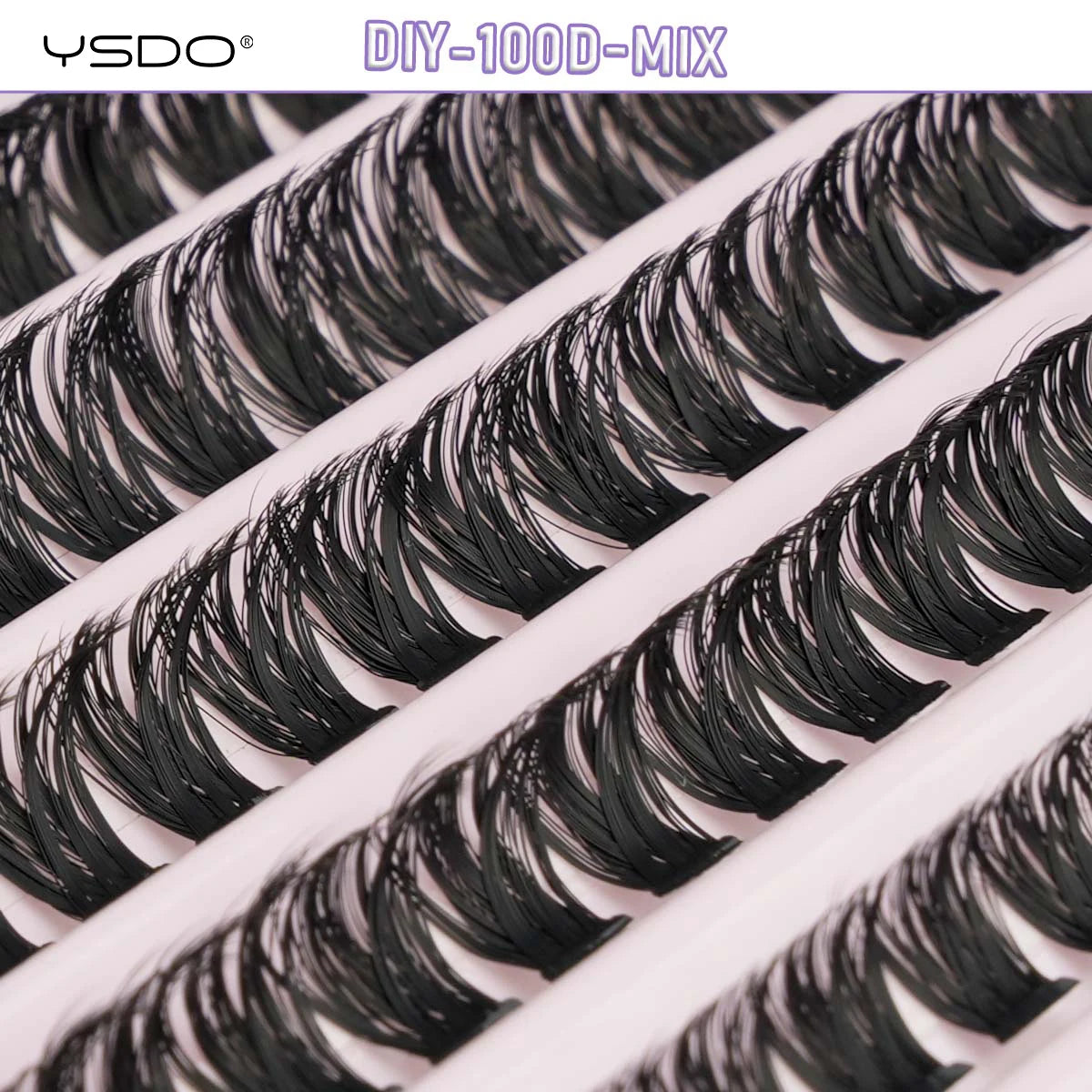 DIY Lash Extension Kit Lash Individual Lashes Clusters8-16mm With Waterproof Lash Bond And Seal Eyelash Tweezers Lash Kit