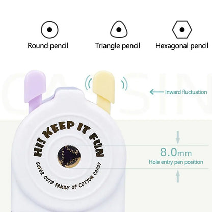 School Supplies Cartoon Animal Gift Pencil Sharpener Anti Sticking Lead Automatically Enters Lead Hand-cranked Mechanical Tool